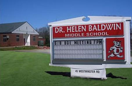 Sign for Dr. Helen Baldwin Middle School
