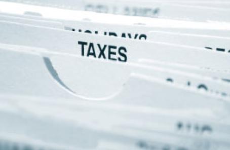 "Taxes" document in folder