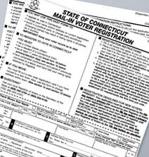 Mail-in voter registration form